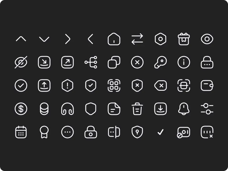 Noxtton Wallet interface icon set